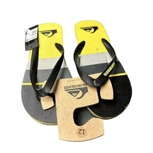 Quiksilver Men’s Molokai Sunset Flip Flop Black Sandals Size 12